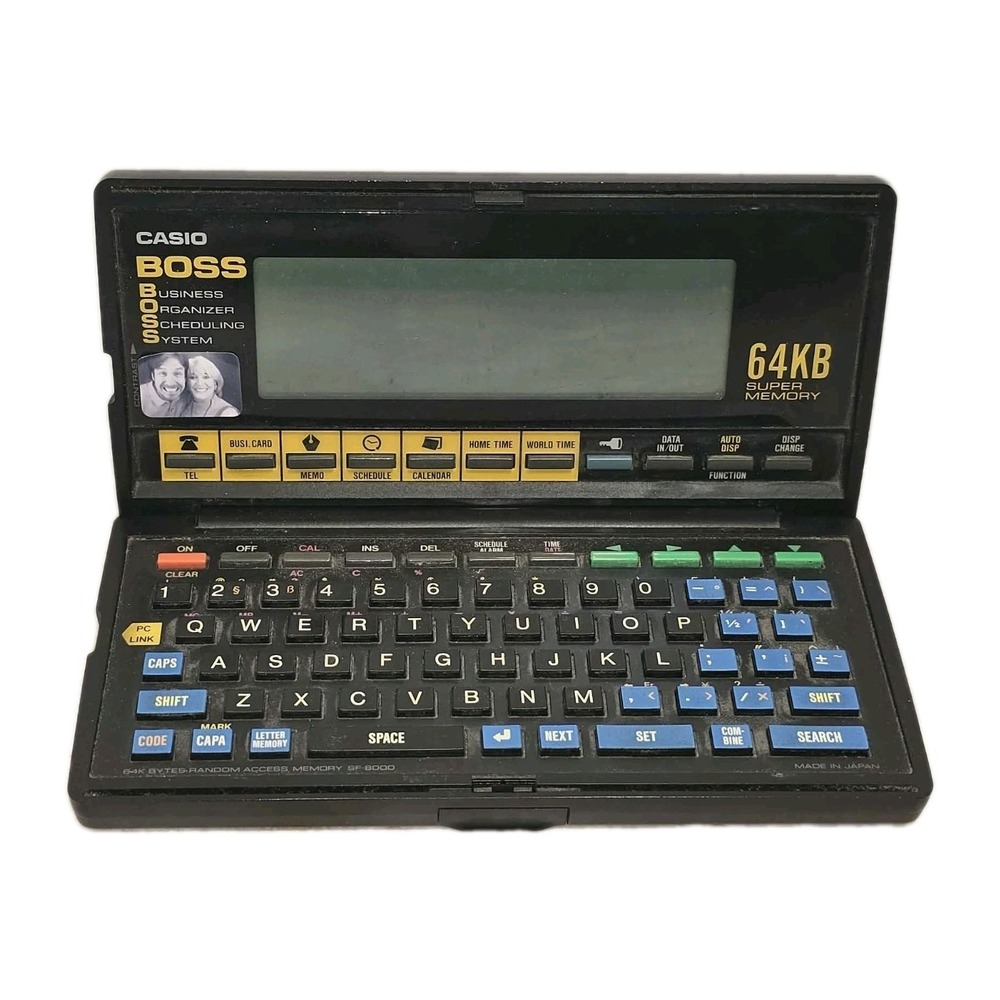 Casio BOSS SF-8000 64KB Business Organizer Scheduler PDA Untested Japan